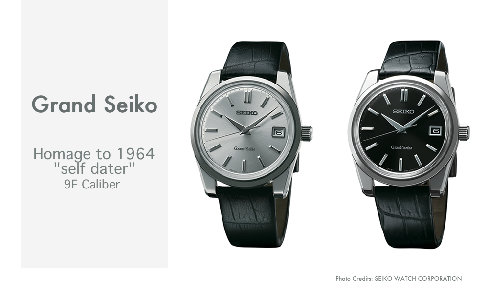 Grand Seiko Homage to 1964 "self dater" 9F Caliber